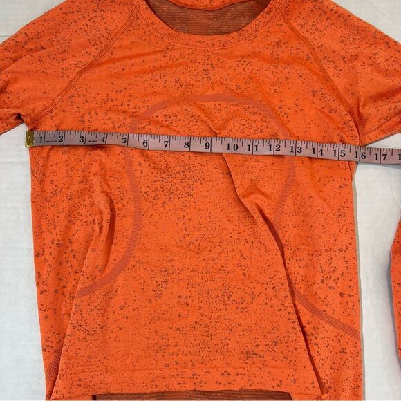 *no tag* Lululemon Swiftly Tech Long Sleeve 2.0 in Orange / Lunar Rock - Picture 9 of 11